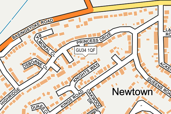 GU34 1QF map - OS OpenMap – Local (Ordnance Survey)
