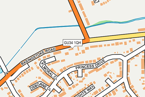 GU34 1QH map - OS OpenMap – Local (Ordnance Survey)