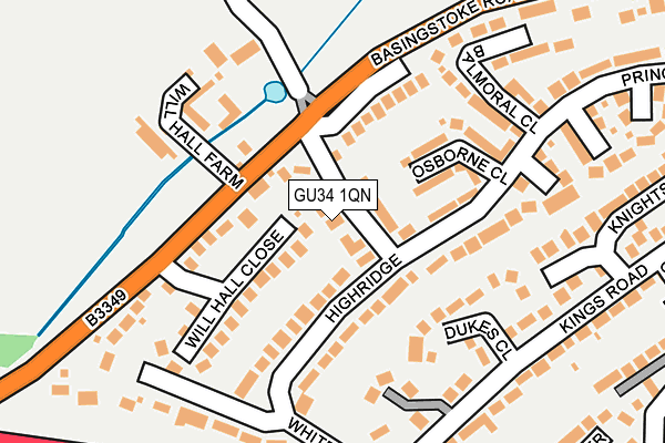 GU34 1QN map - OS OpenMap – Local (Ordnance Survey)