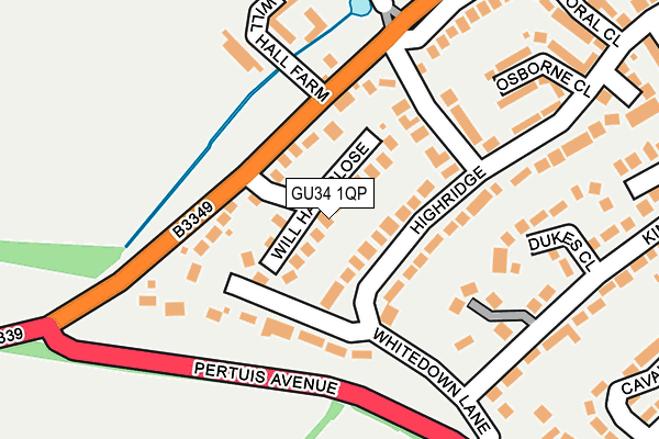 GU34 1QP map - OS OpenMap – Local (Ordnance Survey)