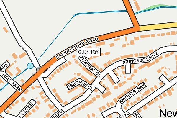 GU34 1QY map - OS OpenMap – Local (Ordnance Survey)