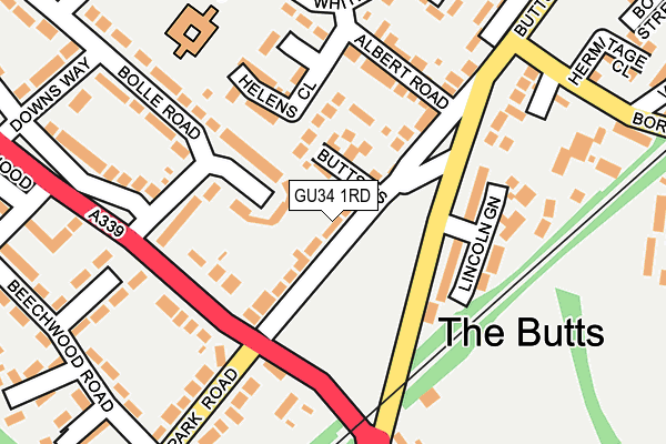 GU34 1RD map - OS OpenMap – Local (Ordnance Survey)