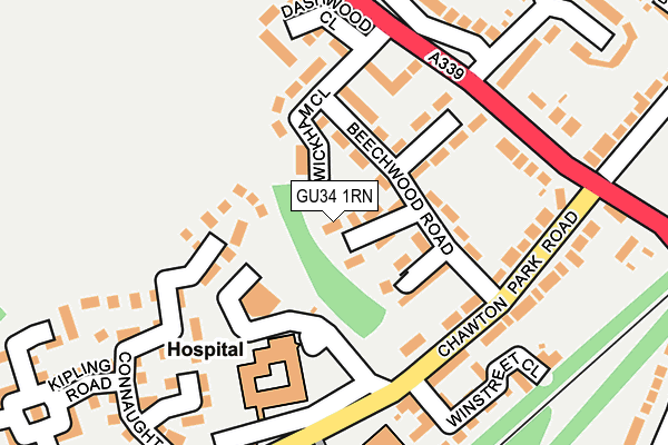 GU34 1RN map - OS OpenMap – Local (Ordnance Survey)