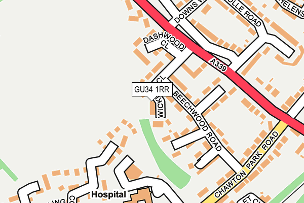 GU34 1RR map - OS OpenMap – Local (Ordnance Survey)