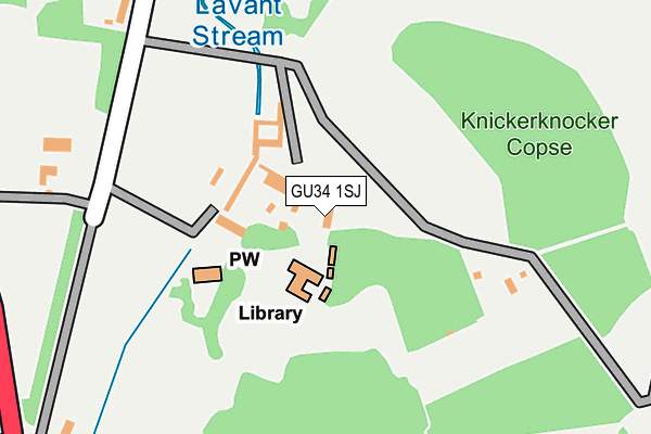 GU34 1SJ map - OS OpenMap – Local (Ordnance Survey)