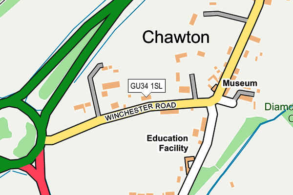 GU34 1SL map - OS OpenMap – Local (Ordnance Survey)