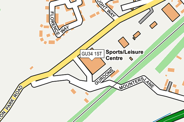 GU34 1ST map - OS OpenMap – Local (Ordnance Survey)