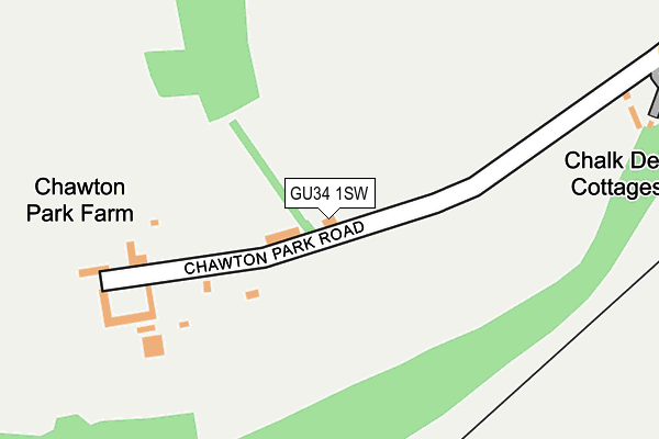 GU34 1SW map - OS OpenMap – Local (Ordnance Survey)