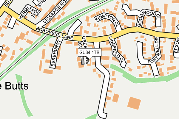 GU34 1TB map - OS OpenMap – Local (Ordnance Survey)