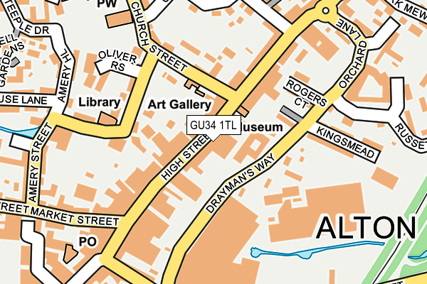 GU34 1TL map - OS OpenMap – Local (Ordnance Survey)