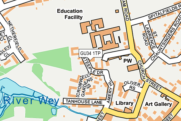 GU34 1TP map - OS OpenMap – Local (Ordnance Survey)