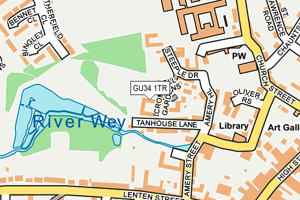 GU34 1TR map - OS OpenMap – Local (Ordnance Survey)