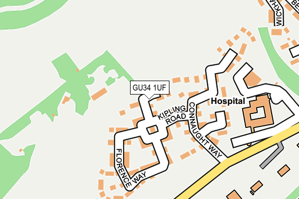 GU34 1UF map - OS OpenMap – Local (Ordnance Survey)