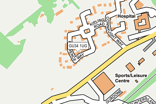 GU34 1UG map - OS OpenMap – Local (Ordnance Survey)