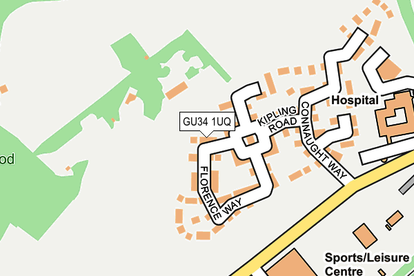 GU34 1UQ map - OS OpenMap – Local (Ordnance Survey)