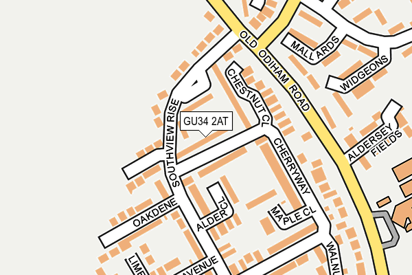 GU34 2AT map - OS OpenMap – Local (Ordnance Survey)