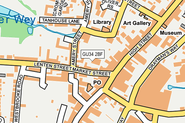 GU34 2BF map - OS OpenMap – Local (Ordnance Survey)