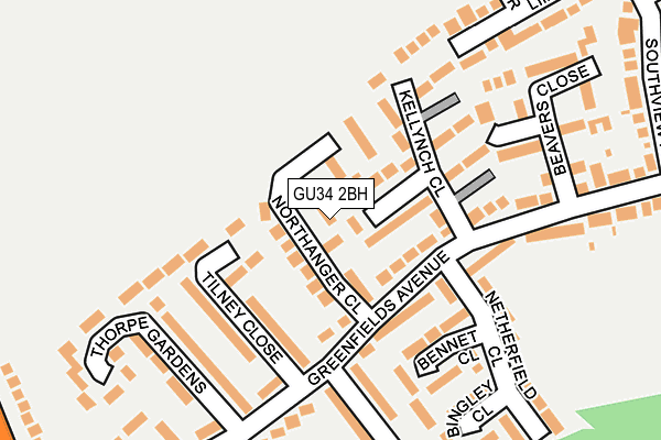 GU34 2BH map - OS OpenMap – Local (Ordnance Survey)