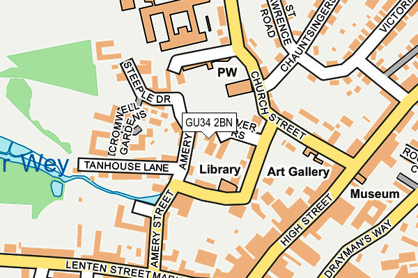 GU34 2BN map - OS OpenMap – Local (Ordnance Survey)