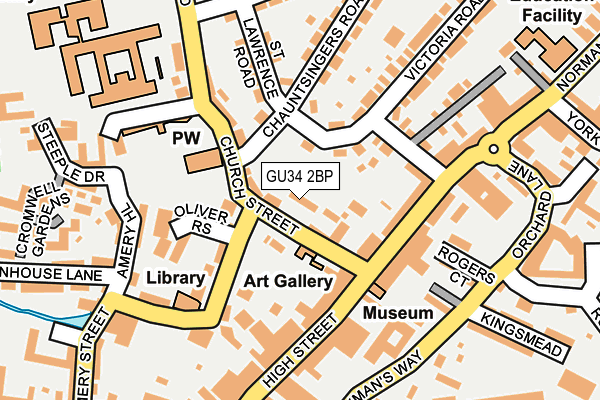 GU34 2BP map - OS OpenMap – Local (Ordnance Survey)