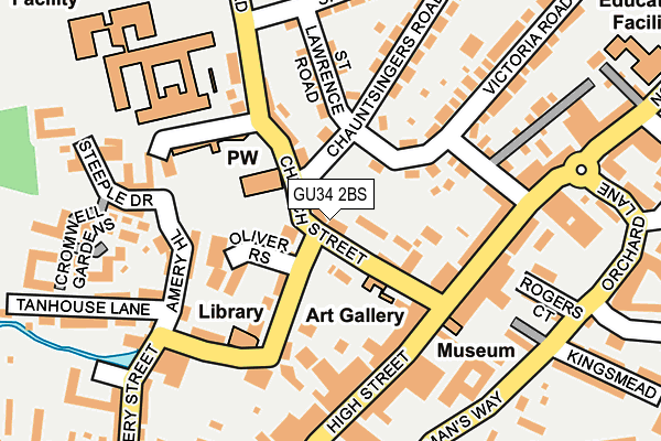 GU34 2BS map - OS OpenMap – Local (Ordnance Survey)
