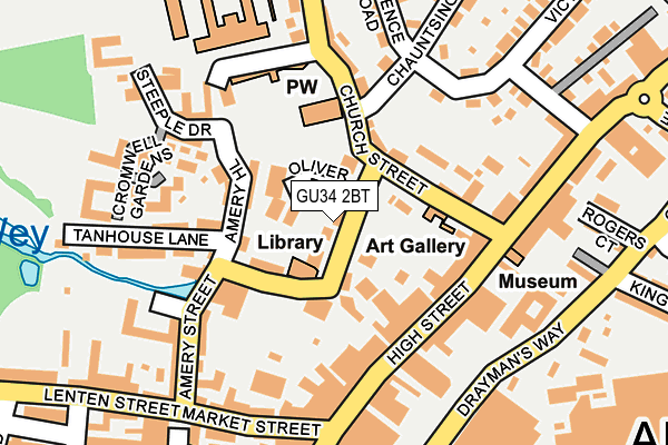 GU34 2BT map - OS OpenMap – Local (Ordnance Survey)