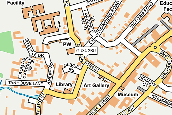 GU34 2BU map - OS OpenMap – Local (Ordnance Survey)