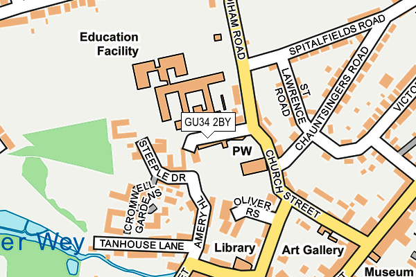 GU34 2BY map - OS OpenMap – Local (Ordnance Survey)