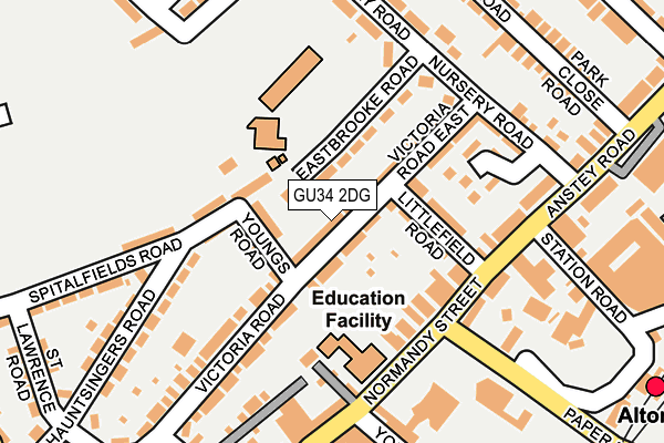 GU34 2DG map - OS OpenMap – Local (Ordnance Survey)