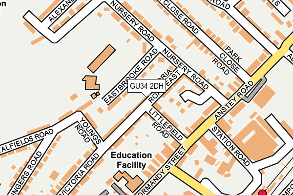 GU34 2DH map - OS OpenMap – Local (Ordnance Survey)