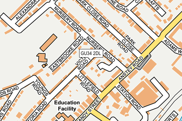 GU34 2DL map - OS OpenMap – Local (Ordnance Survey)