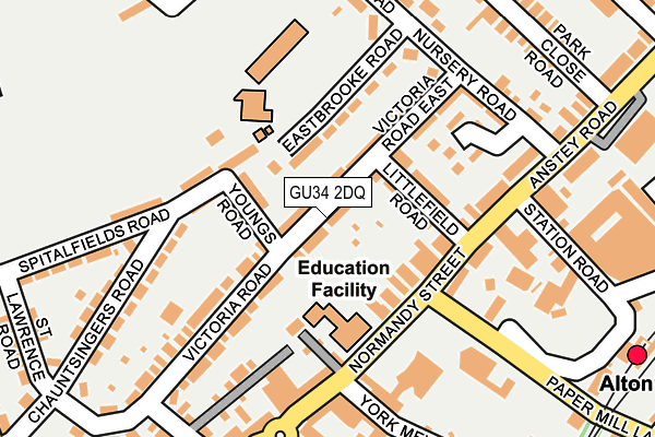 GU34 2DQ map - OS OpenMap – Local (Ordnance Survey)