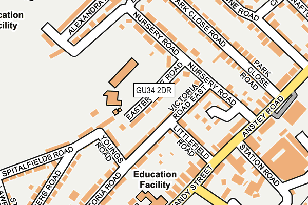 GU34 2DR map - OS OpenMap – Local (Ordnance Survey)