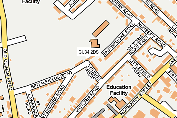 GU34 2DS map - OS OpenMap – Local (Ordnance Survey)