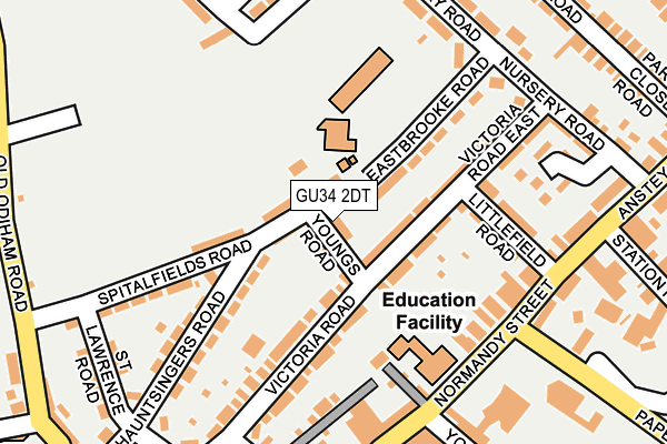 GU34 2DT map - OS OpenMap – Local (Ordnance Survey)