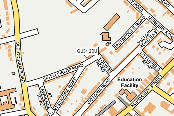 GU34 2DU map - OS OpenMap – Local (Ordnance Survey)