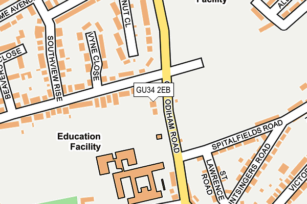 GU34 2EB map - OS OpenMap – Local (Ordnance Survey)