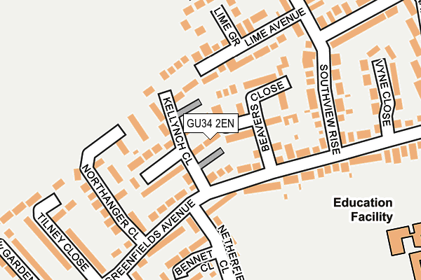 GU34 2EN map - OS OpenMap – Local (Ordnance Survey)