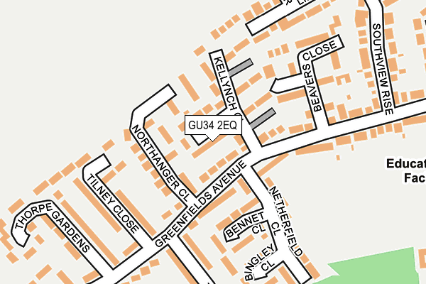 GU34 2EQ map - OS OpenMap – Local (Ordnance Survey)