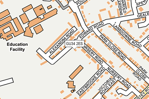 GU34 2ES map - OS OpenMap – Local (Ordnance Survey)