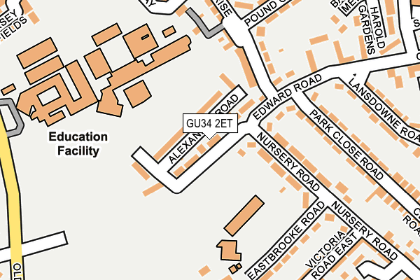 GU34 2ET map - OS OpenMap – Local (Ordnance Survey)