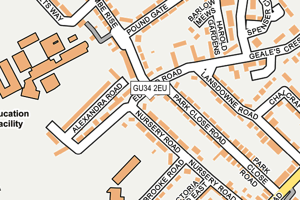 GU34 2EU map - OS OpenMap – Local (Ordnance Survey)