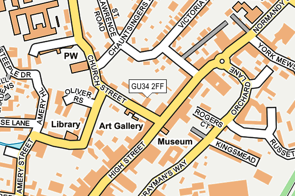 GU34 2FF map - OS OpenMap – Local (Ordnance Survey)