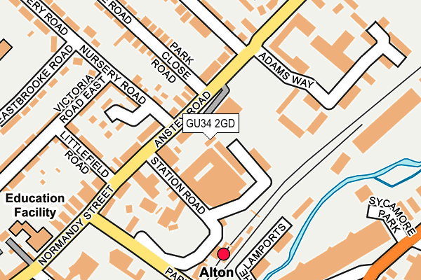 GU34 2GD map - OS OpenMap – Local (Ordnance Survey)