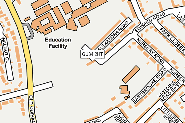 GU34 2HT map - OS OpenMap – Local (Ordnance Survey)