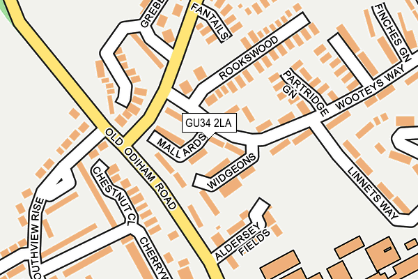 GU34 2LA map - OS OpenMap – Local (Ordnance Survey)