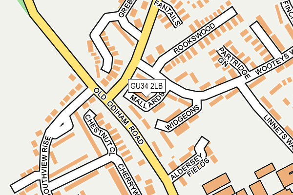 GU34 2LB map - OS OpenMap – Local (Ordnance Survey)