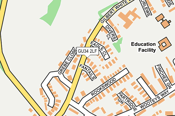 GU34 2LF map - OS OpenMap – Local (Ordnance Survey)