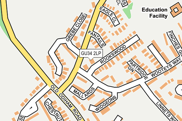 GU34 2LP map - OS OpenMap – Local (Ordnance Survey)