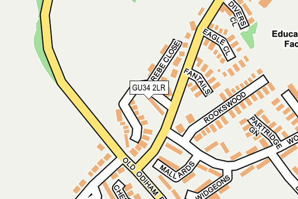 GU34 2LR map - OS OpenMap – Local (Ordnance Survey)